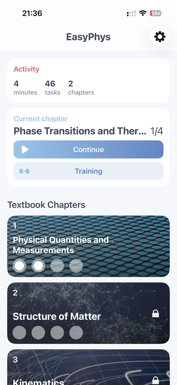 EasyPhys physics learning app screenshot